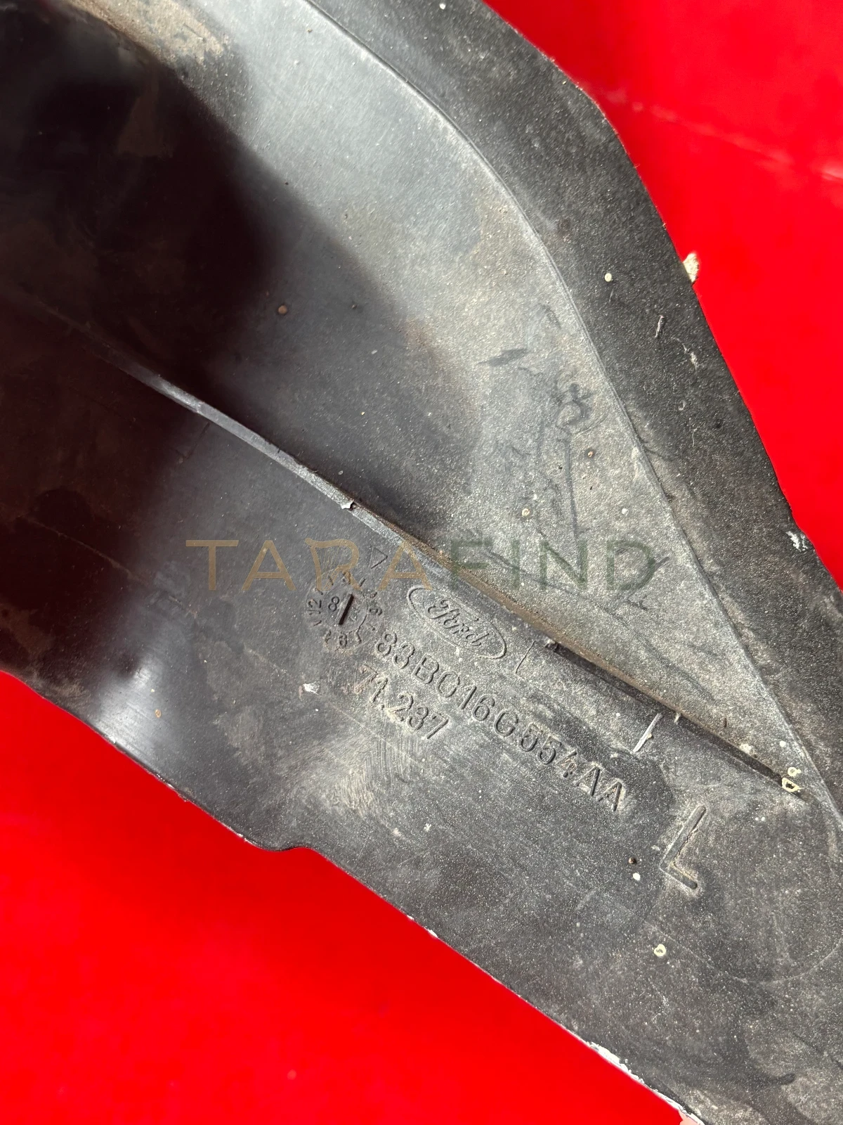 View Mk1 Ford Sierra OEM Front Splash Shields / Wheel Arch Liners Pair (83BG16C554AA / 83BG16C555AA) photo 3